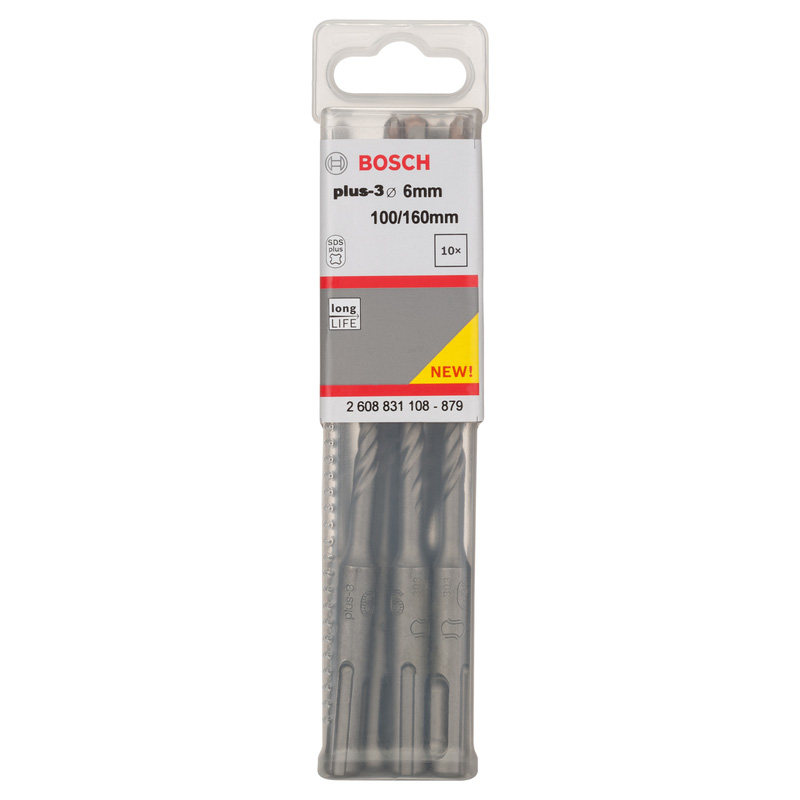 Bosch SDS Plus Hammer Drill Bit 6 x 160mm 10 Pack