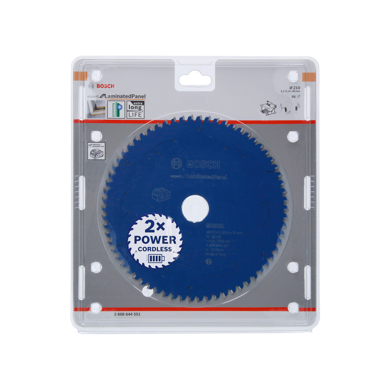 Bosch EXPERT Cordless Laminated Panel Circular Saw Blade 210 x 30 x 66T
