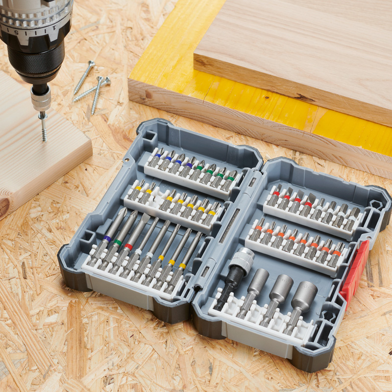 Bosch 45 Piece Mixed Screwdriver Bit Set + Handle