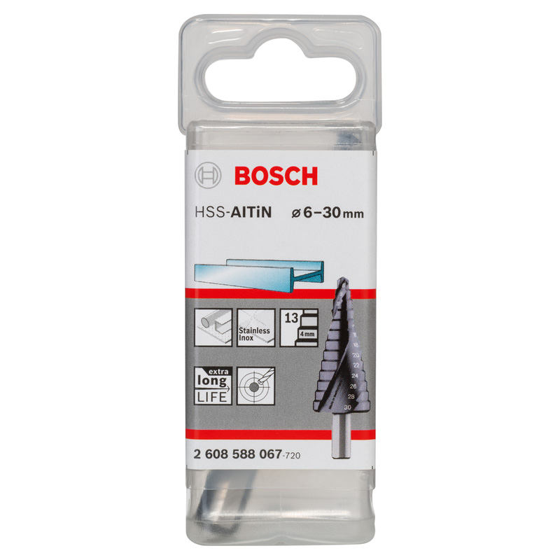 Bosch HSS-AlTiN Step Drill Bit 6 - 30mm