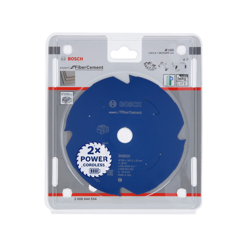 Bosch EXPERT Cordless Fibre Cement Circular Saw Blades 160 x 20 x 4T