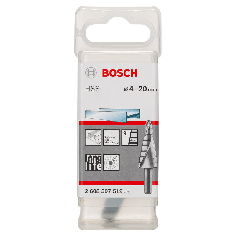 Bosch HSS Step Drill Bit 4 - 20mm