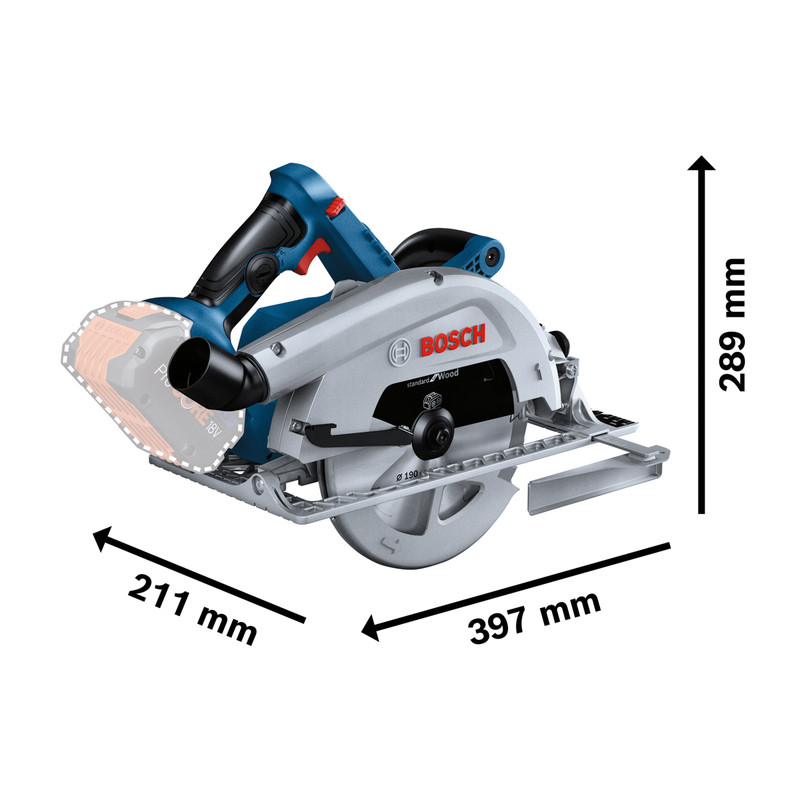 Bosch 18V Bi Turbo Brushless 190mm Circular Saw GKS 18V-68 C Connected GKS18V-68C Connected - Body Only