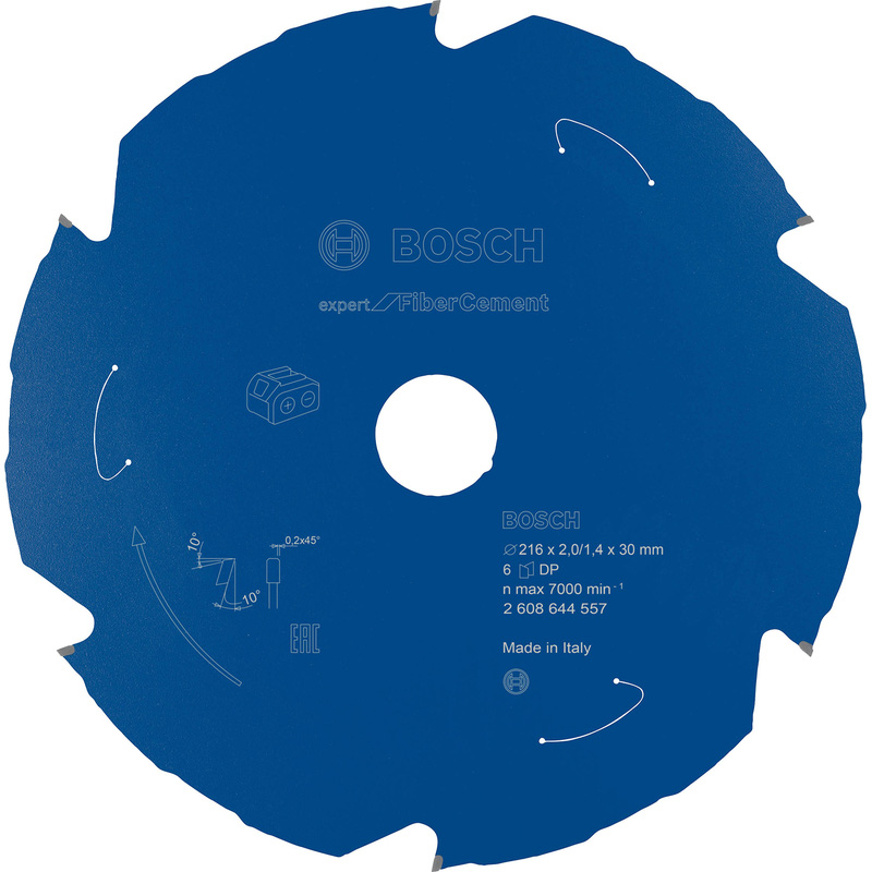 Bosch EXPERT Cordless Fibre Cement Circular Saw Blades 216 x 30 x 6T