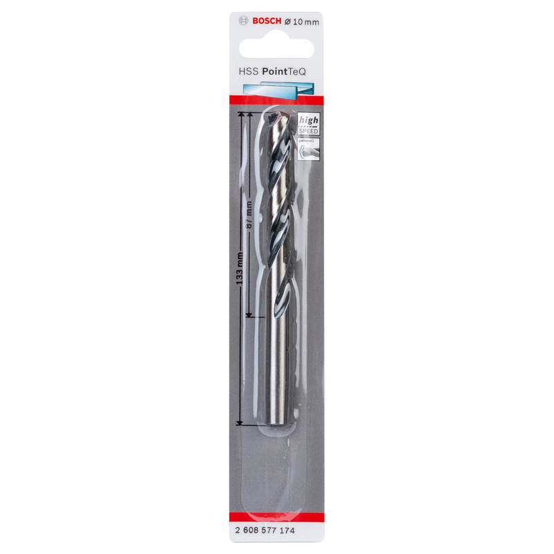 Bosch PointTeQ HSS Metal Drill Bit 10.0mm