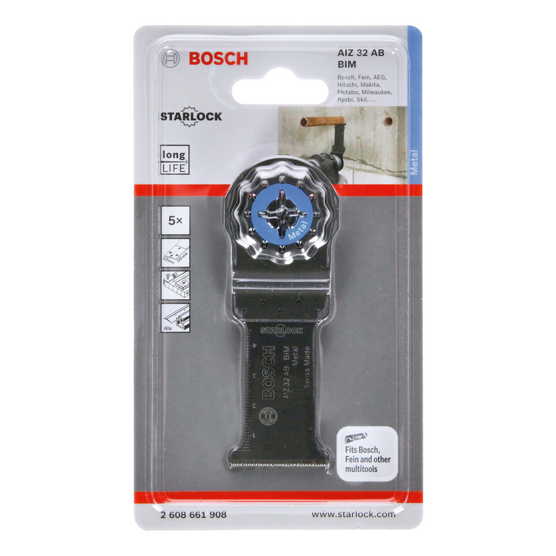 Bosch Starlock Metal Plunge Cut Multi Tool Blade 32mm 5 Pack