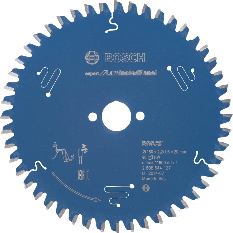 Bosch EXPERT Laminated Panel Circular Saw Blade 160 x 20 x 48T
