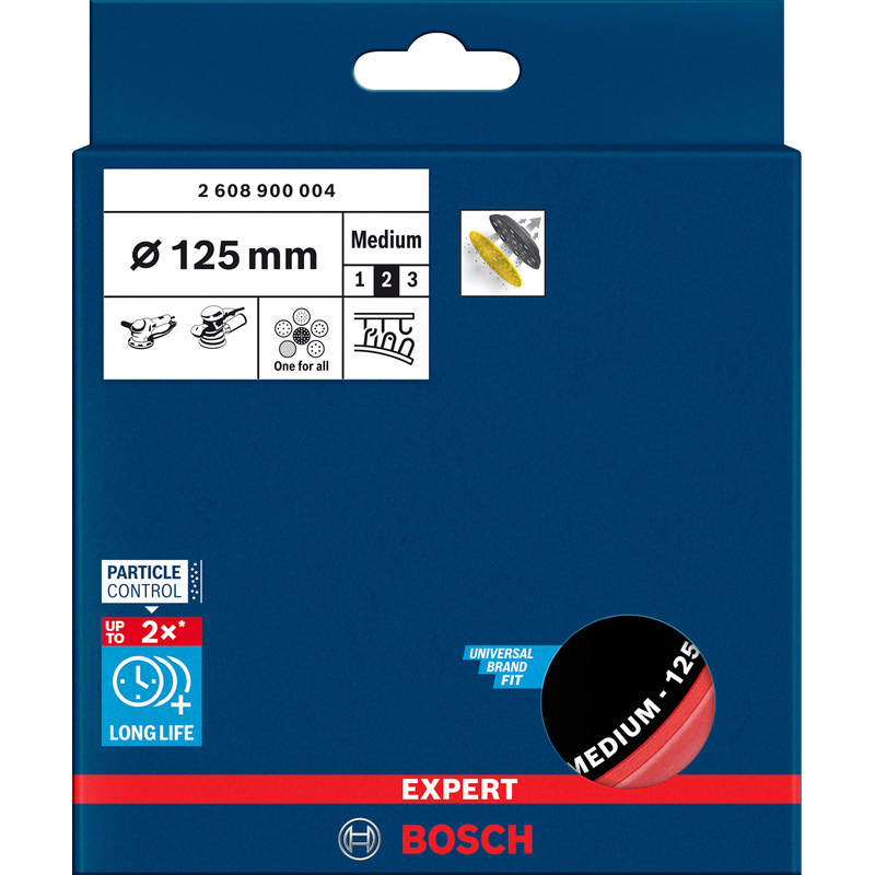 Bosch EXPERT Multihole Backing Pad Universal 125 mm, Medium