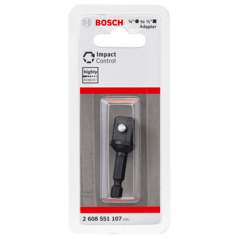Bosch Socket Adapter - 1/4" to 1/2” Square