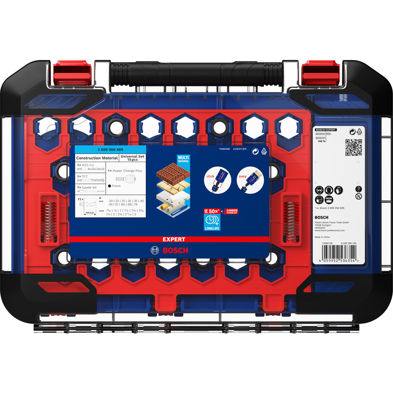 Bosch EXPERT Construction Material Holesaw Set 15 Piece