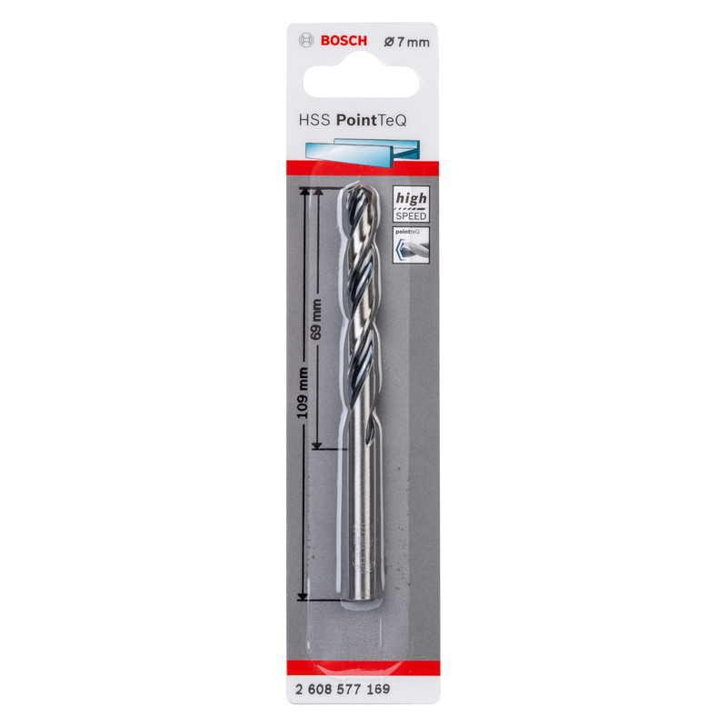 Bosch PointTeQ HSS Metal Drill Bit 7.0mm