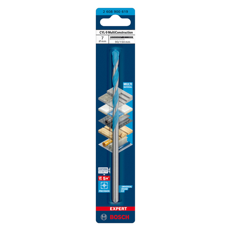Bosch Expert CYL-9 Multi Construction TCT Drill Bit 7.0 x 150mm