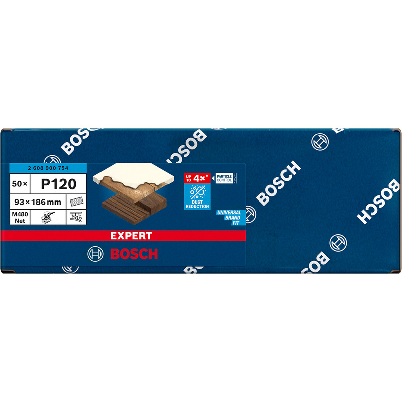 Bosch EXPERT M480 Mesh Orbital Sanding Sheets 93 x 186mm 120G