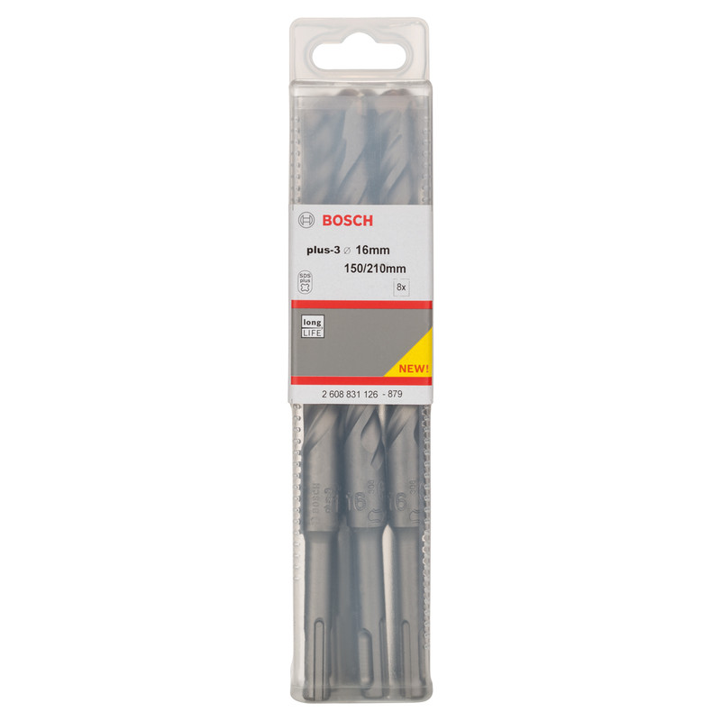 Bosch SDS Plus-3 Hammer Drill Bits 16.0 x 150 x 210mm