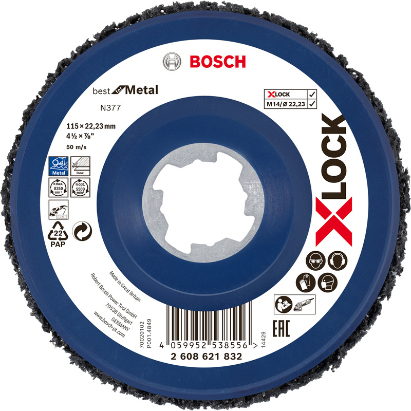 Bosch Rust and Paint Cleaning Disc 115 x 22.23mm X-LOCK