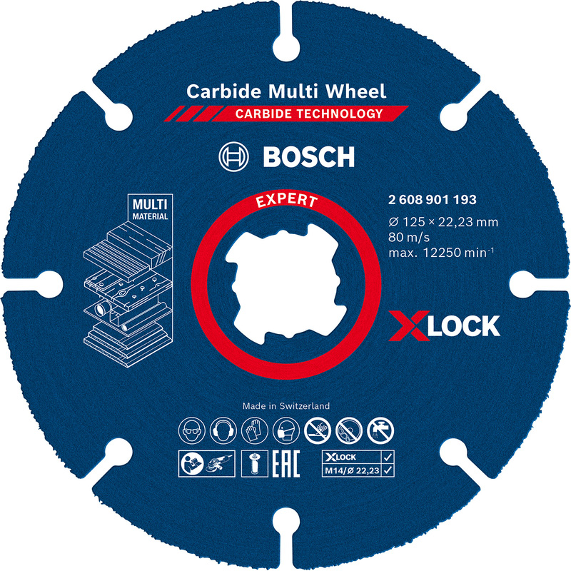 Bosch EXPERT Carbide Multi Material Cutting Disc 125 x 22.23 X-LOCK