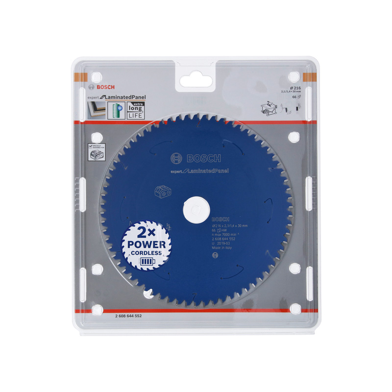 Bosch EXPERT Cordless Laminated Panel Circular Saw Blade 216 x 30 x 66T
