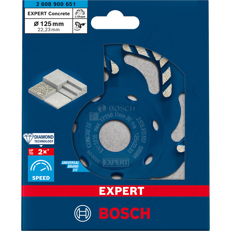 Bosch Expert Diamond Concrete Grinding Head 125 x 22.23mm