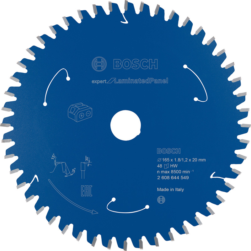 Bosch EXPERT Cordless Laminated Panel Circular Saw Blade 165 x 20 x 48T