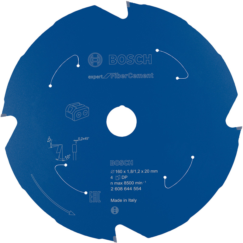 Bosch EXPERT Cordless Fibre Cement Circular Saw Blades 160 x 20 x 4T