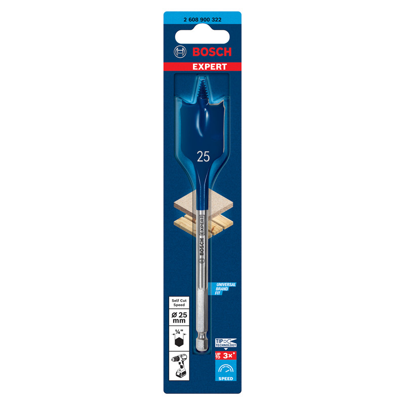 Bosch Expert Self Cut Speed Wood Drill Bit 25 x 152mm