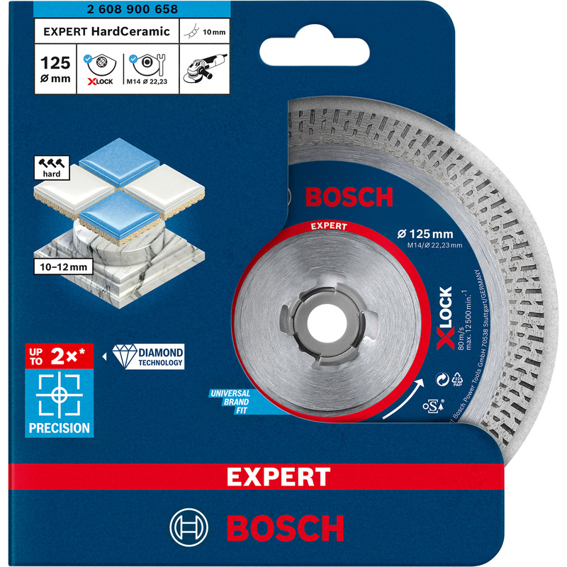 Bosch EXPERT Hard Ceramic Diamond Blade 125 x 22.23mm X-LOCK