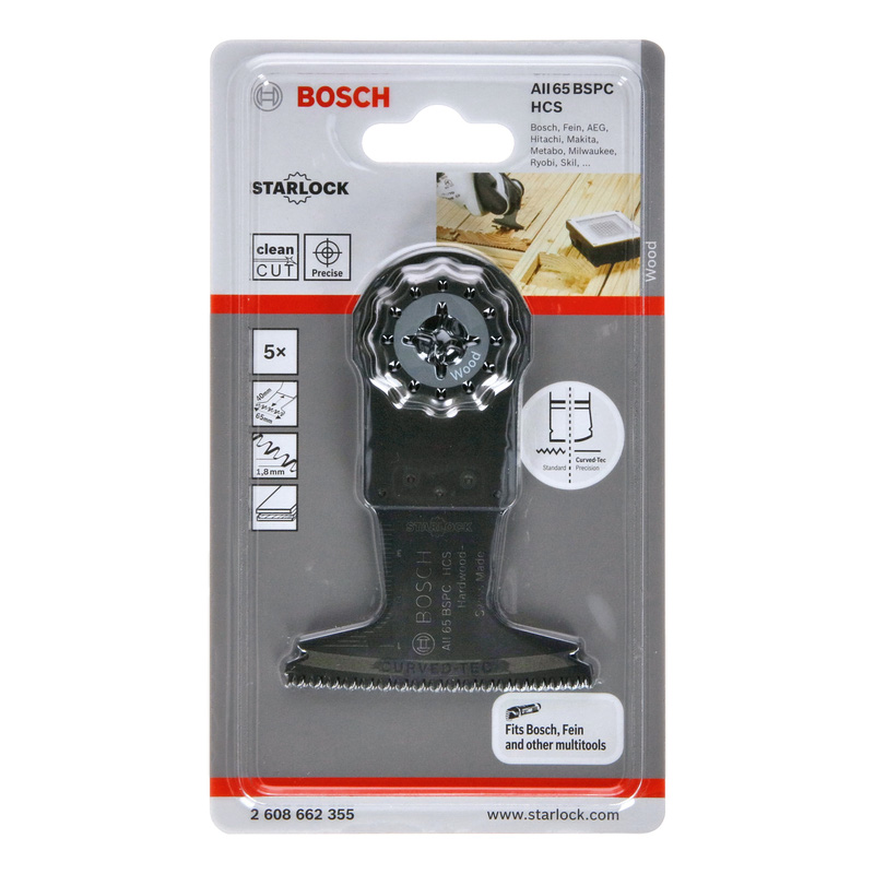 Bosch Starlock Hardwood Plunge Cut Multi Tool Blade 65mm