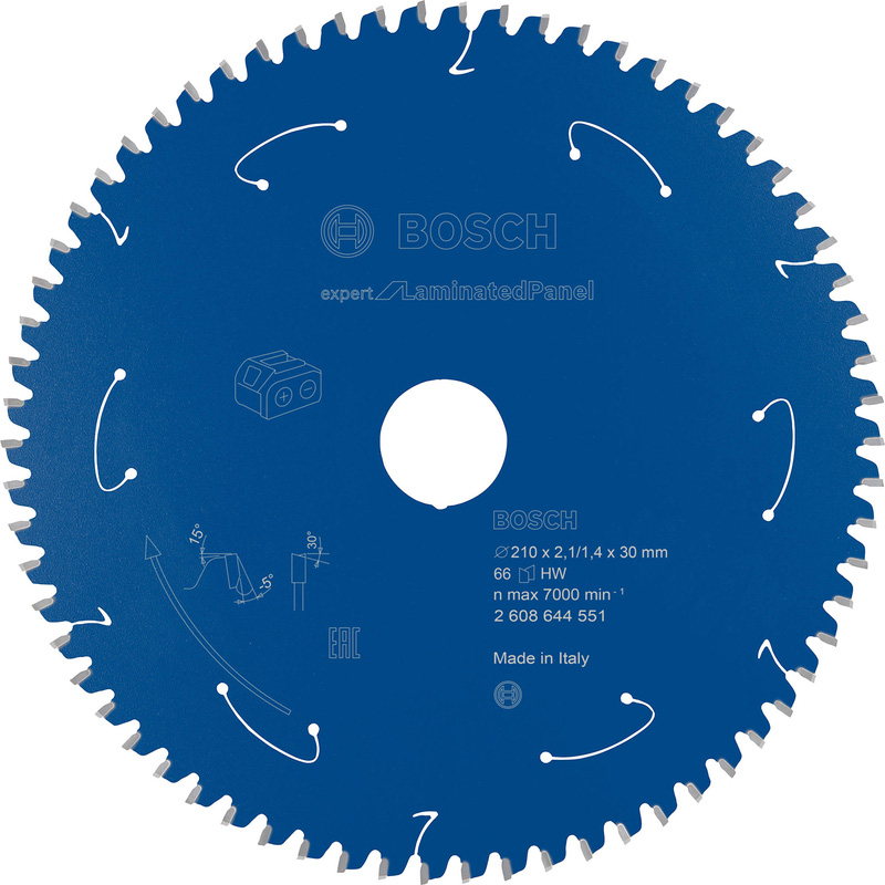 Bosch EXPERT Cordless Laminated Panel Circular Saw Blade 210 x 30 x 66T