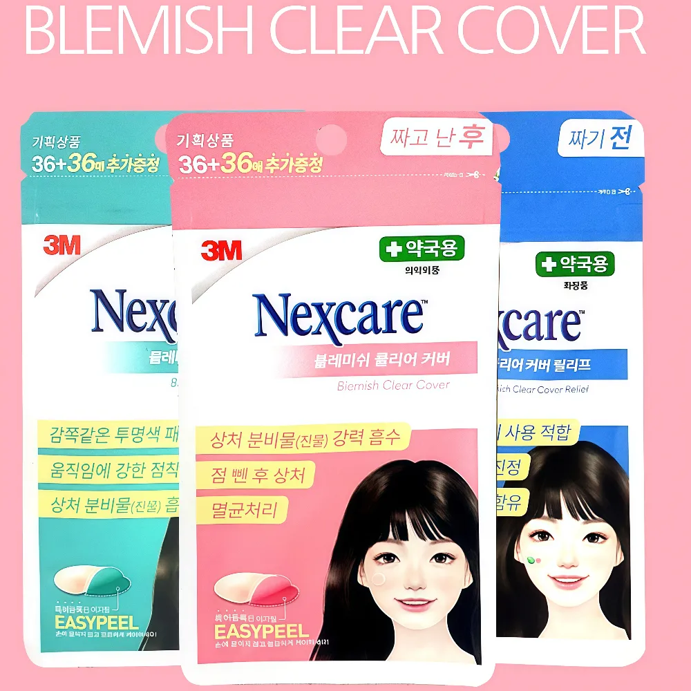 3M !! NEXCARE Blemish Cover Relief 64pcs (Blue)