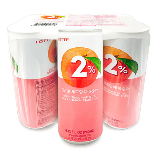 Lotte 2% Peach Drinks 240m*6