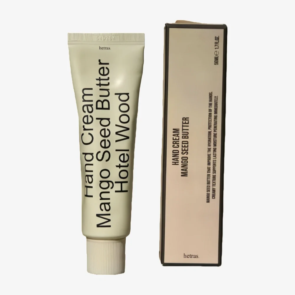 HETRAS Perfumed Mango Seed Butter Hand Cream Hotel Wood 50ml