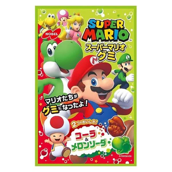 NOBEL Super Mario Gummy Cola & Melon soda Flavour 50g