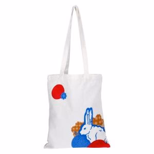 White Rabbit Canvas Bag (Flower Language)