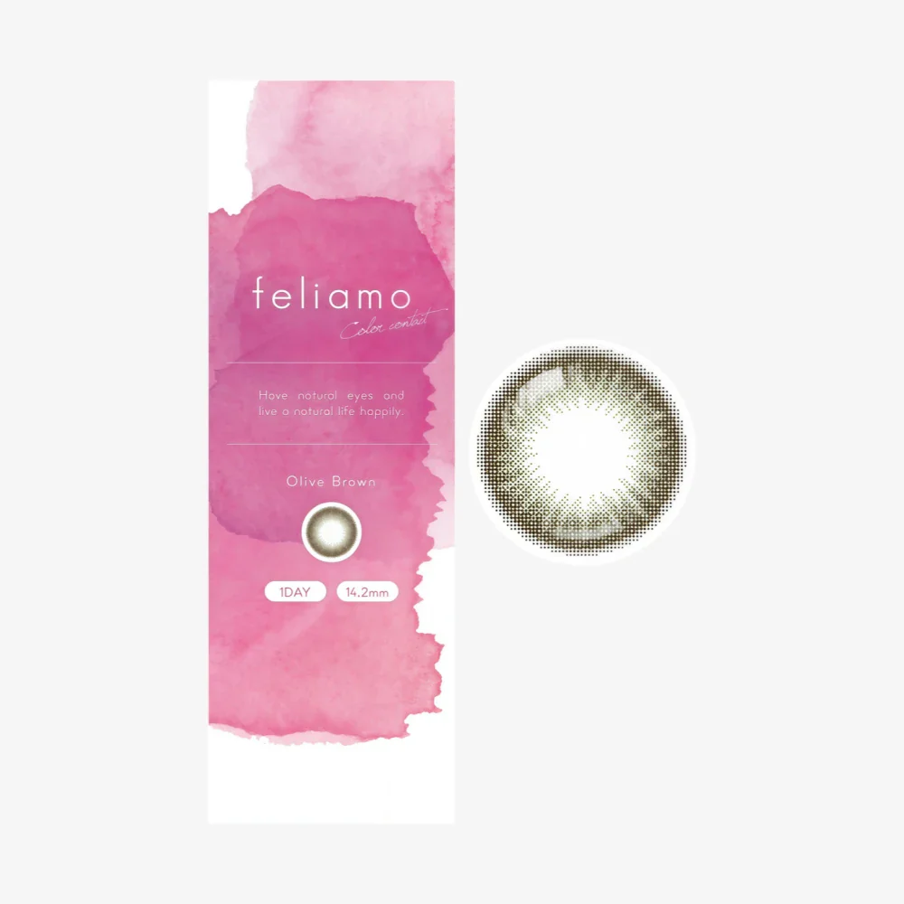 FELIAMO Daily Contact Lens (Olive Brown) (10 Lenses) -2.00