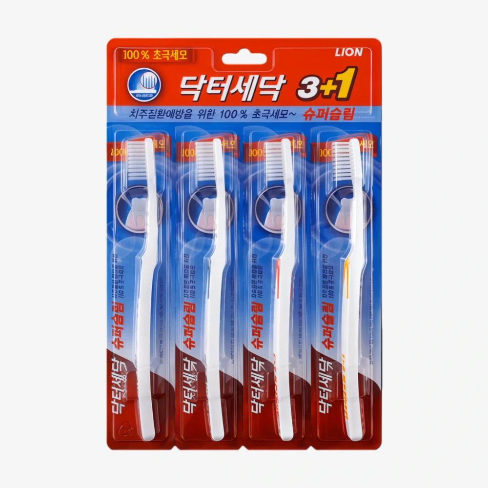 LION Dr Sedoc Super Slim Toothbrush 3+1