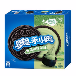 Oreo Sandwich Cookie Green Tea Icecream Flavor 8 Packs 388g