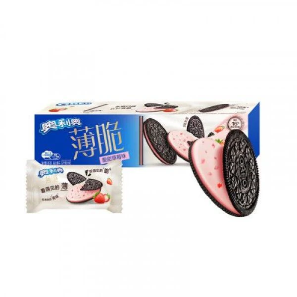 Oreo Crispy Thin Cookies Sweet & Sour Strawberry Flavor 95g