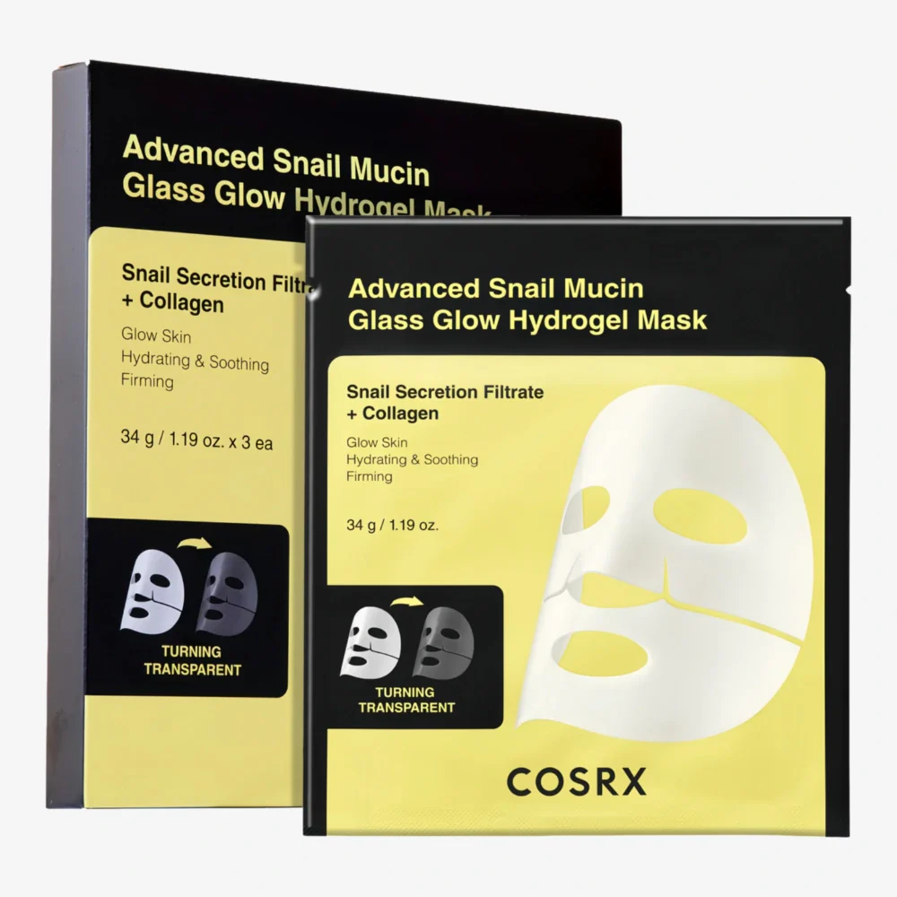 COSRX Advanced Snail Mucin Glass Glow Hydrogel Mask 35g - 1 Box / 3 Pcs