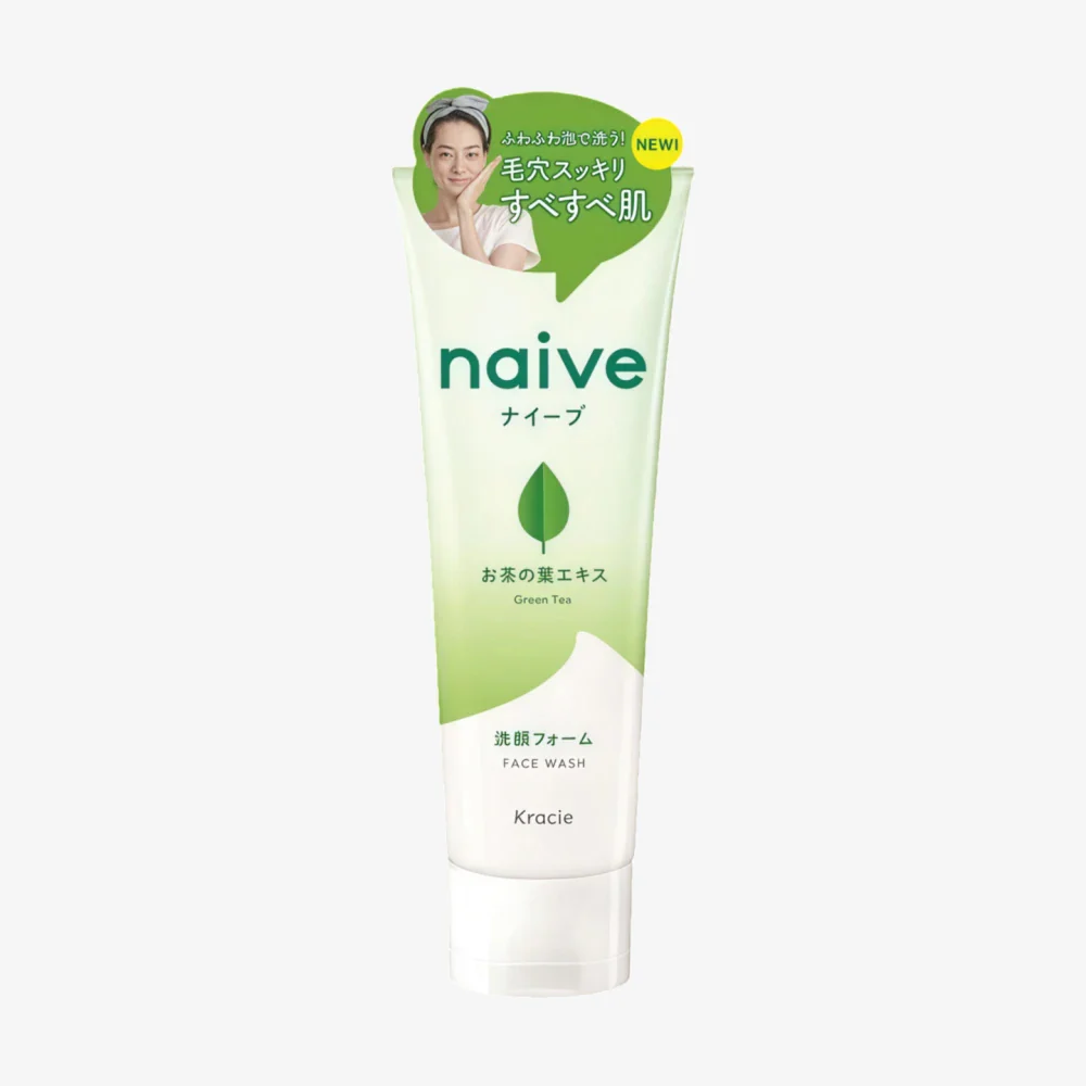 KRACIE Naive Cleansing Foam with Tea Leaf Extract 130g