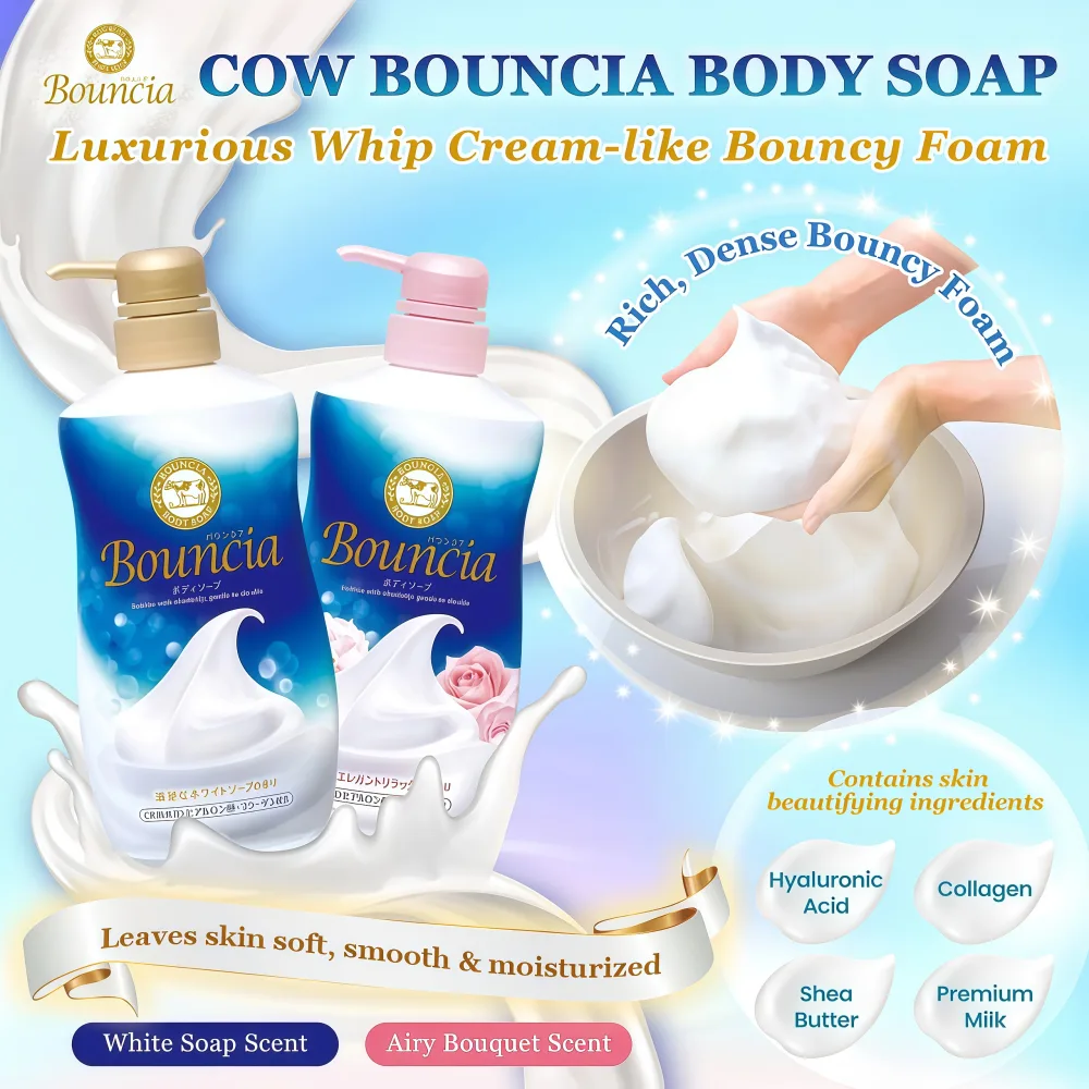 COW Bouncia Body Wash Floral Scent 480ml