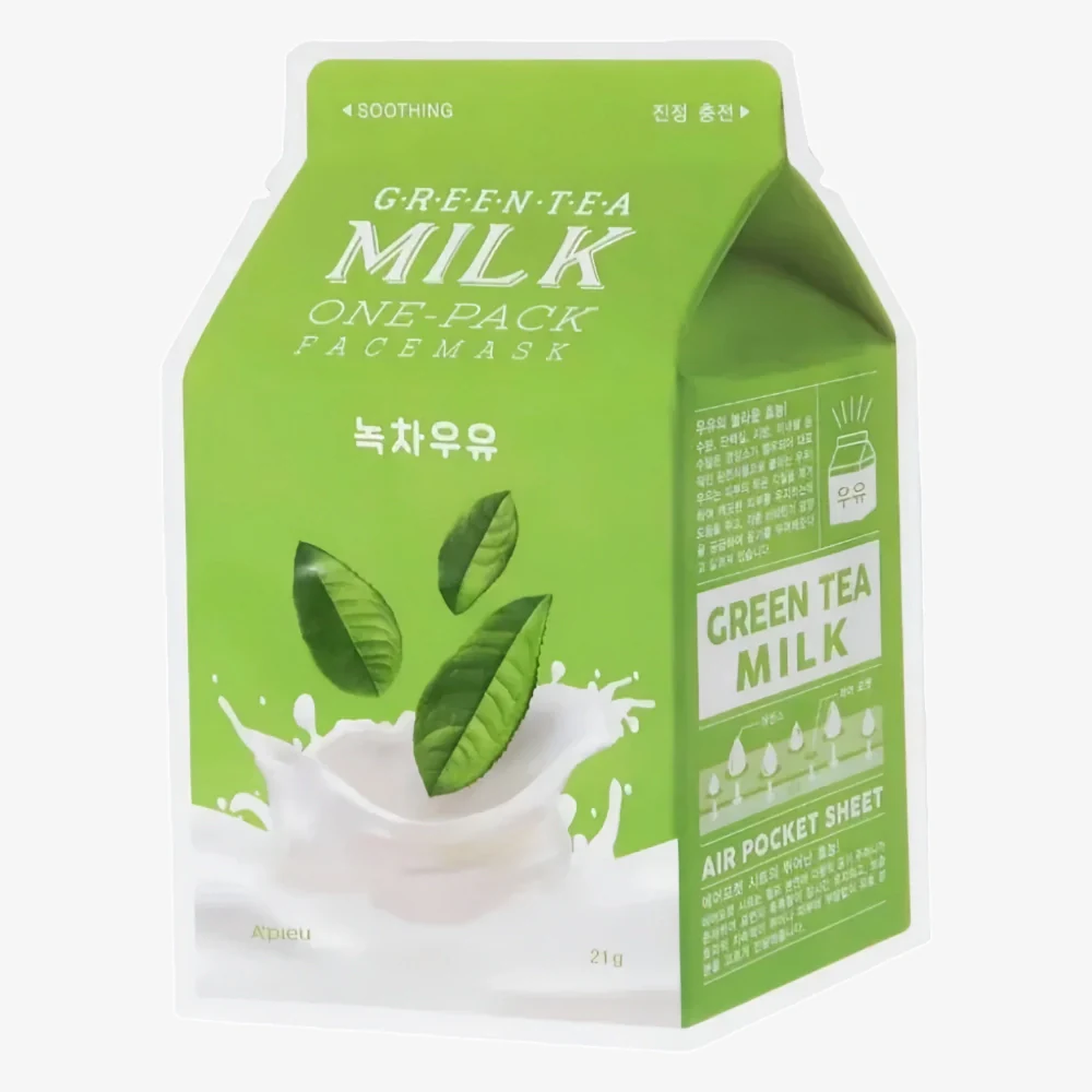 APIEU Milk Sheet Mask Green Tea 1pc
