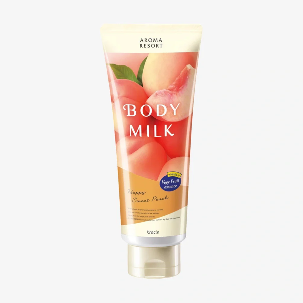 KRACIE Aroma Resort Body Milk Happy Sweet Peach 200g