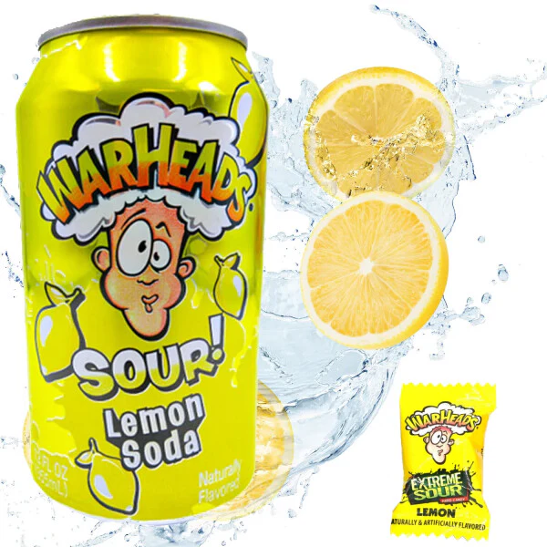 Warheads Sour Lemon Soda 355ml