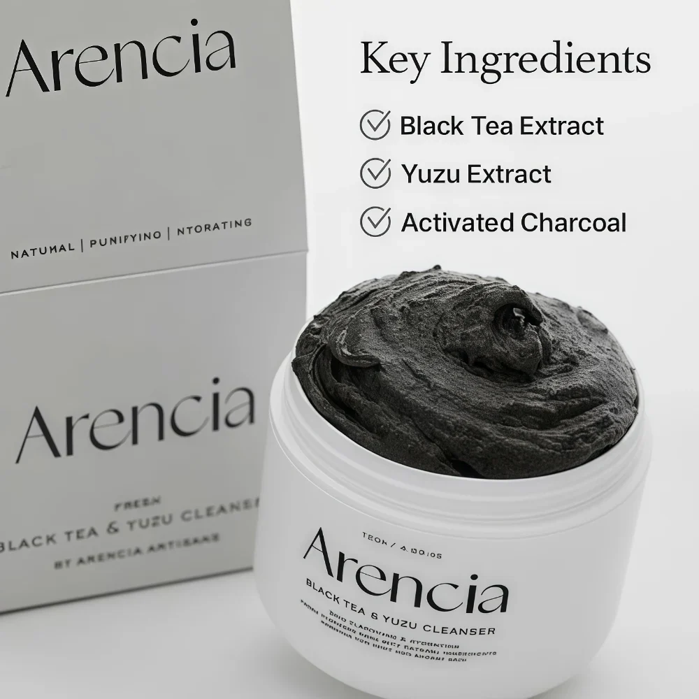 ARENCIA Black Tea & Yuzu Cleanser 120g