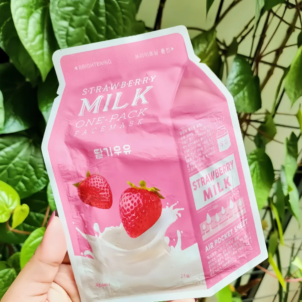 APIEU Milk Sheet Mask Strawberry 1pc