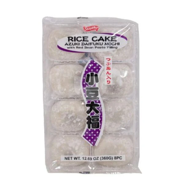 Shirakiku Daifuku Red Bean (White Mochi) Rice Cake 360g