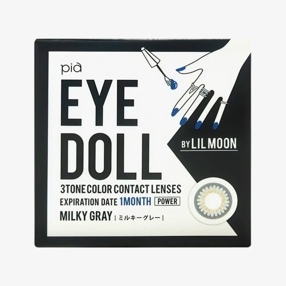 LIL MOON Monthly Contact Lens (Milky Gray) (1 Lens) -1.50