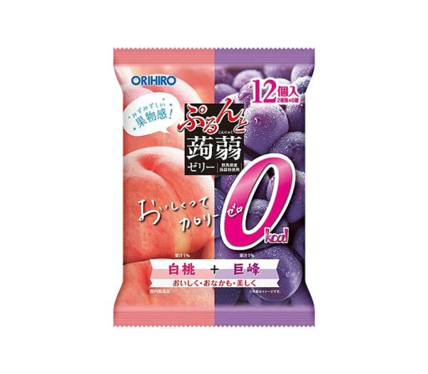 ORIHIRO Konjac Jelly Peach + Grape Flavor 20g*12