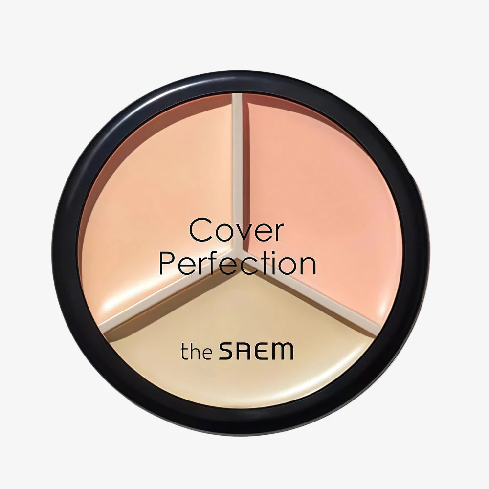 THE SAEM Cover Perfection Triple Pot Concealer Set 03 Correct Up Beige