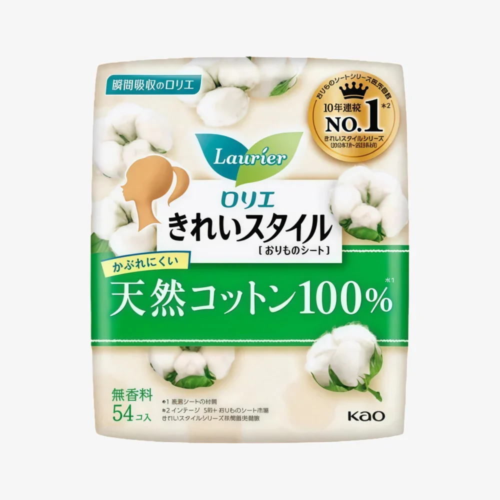 KAO LAURIER Natural Cotton 14cm Sanitary 54pcs_82481